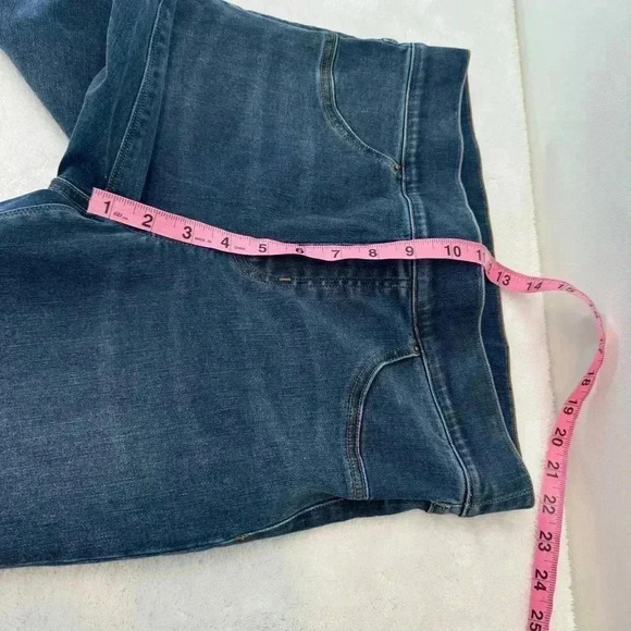 Spanx shape and lift distressed skinny jeans in medium wash blue - Picture 12 of 15